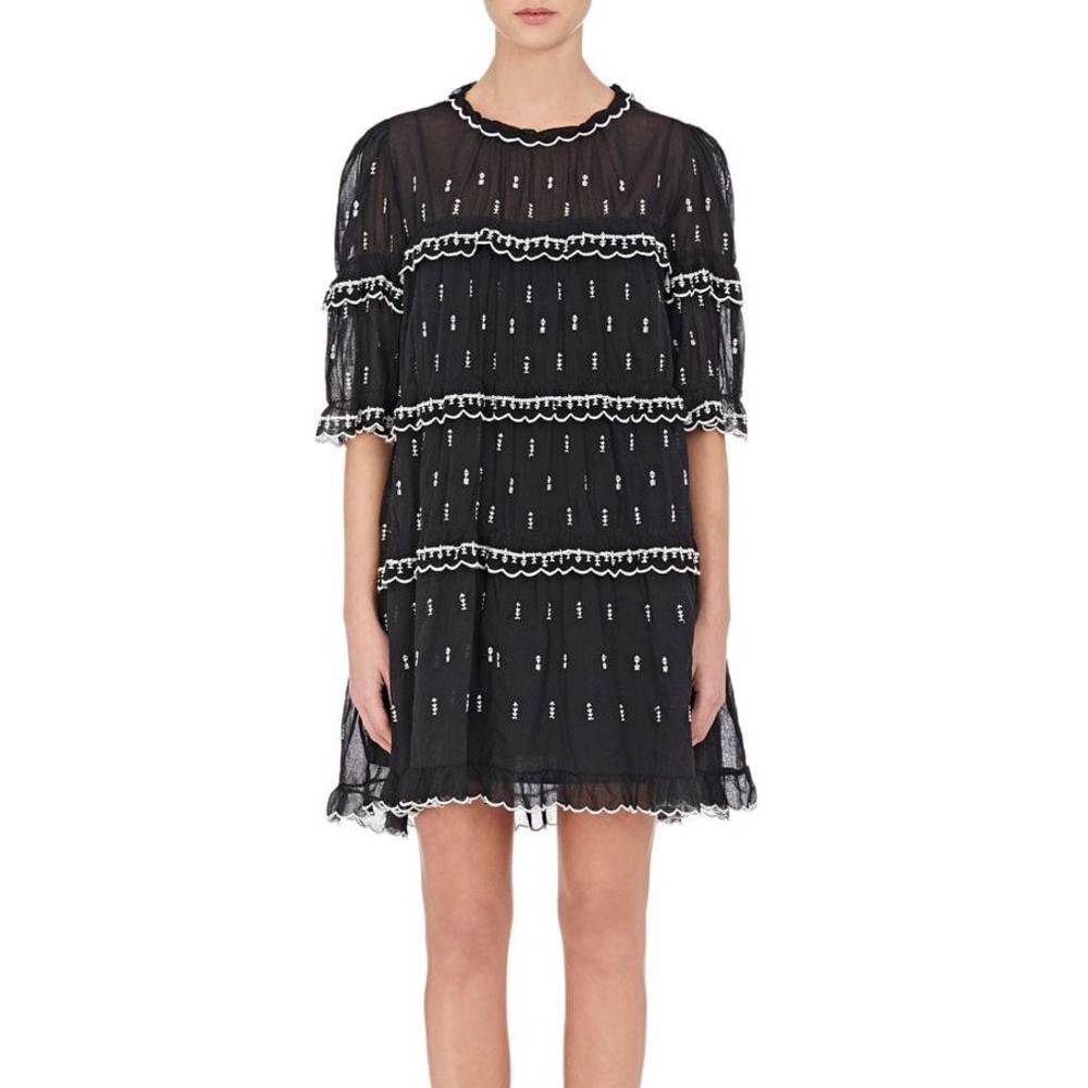 Isabel Marant Etoile Embroidered Cotton Lyin Dress